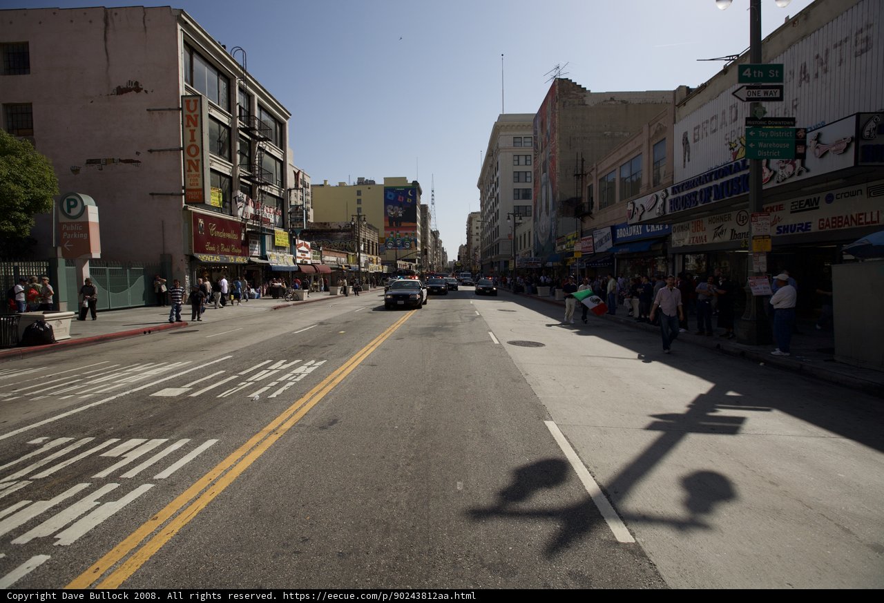 Mayday Rally on a Busy City Street