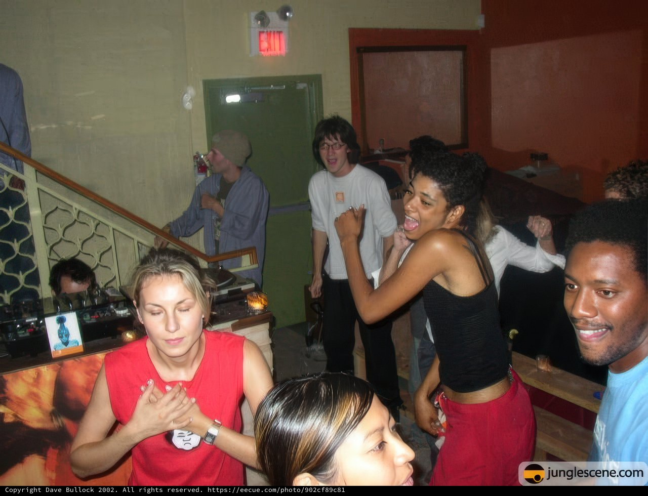 Night Club Partygoers Gather Around the Dance Floor