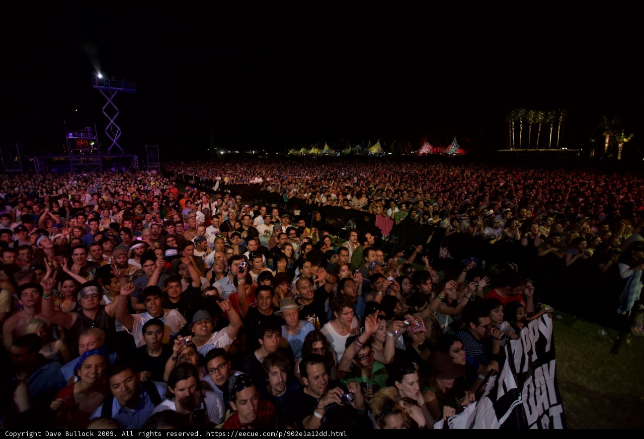 Coachella Crowd at Night