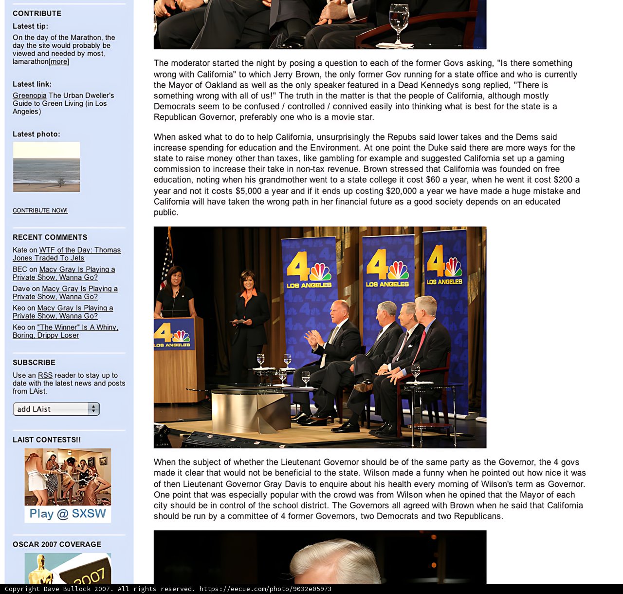 Jerry Brown Speaking to a Crowd at the American Political Science Association Website Launch