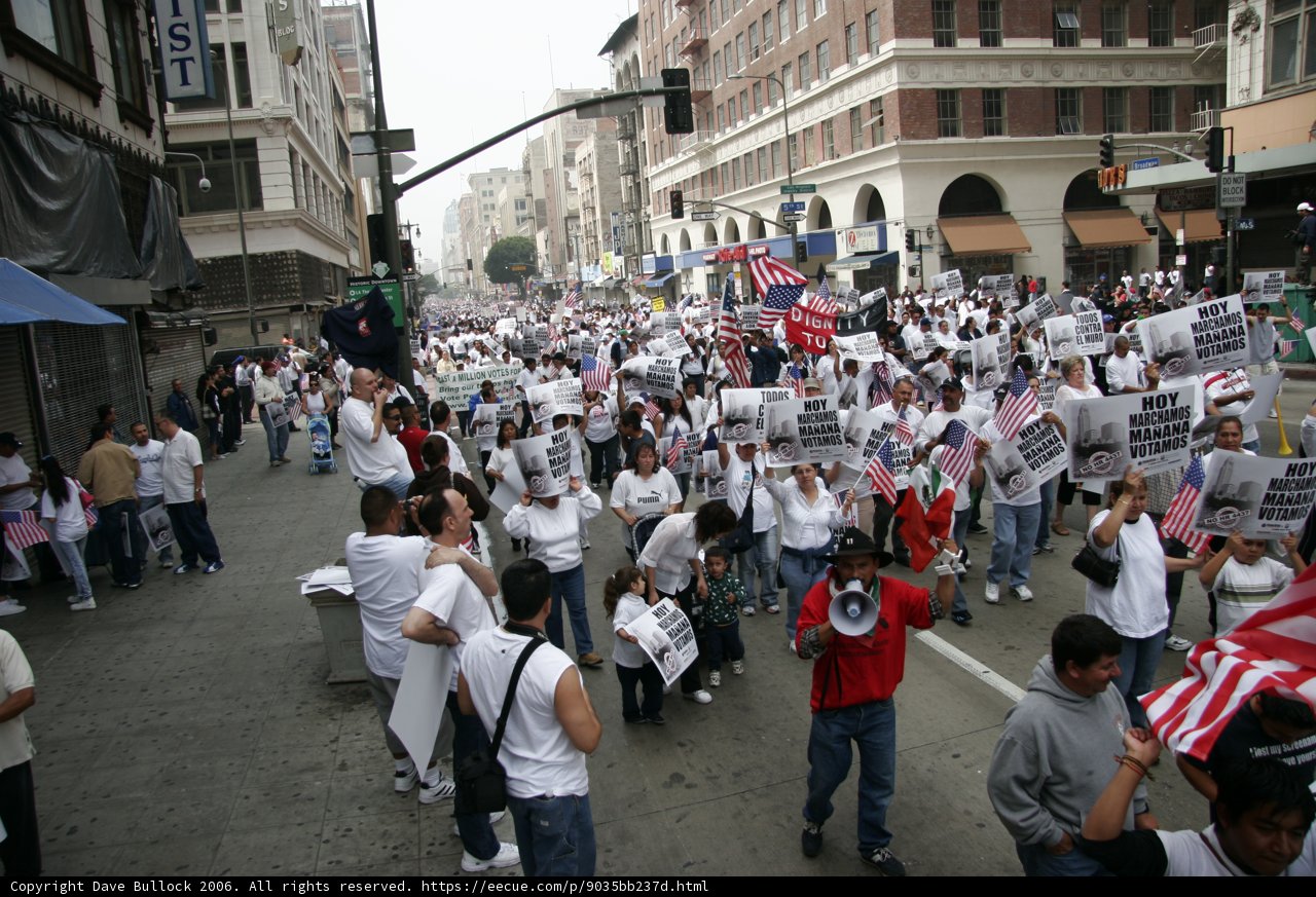 Protest Parade on City Street