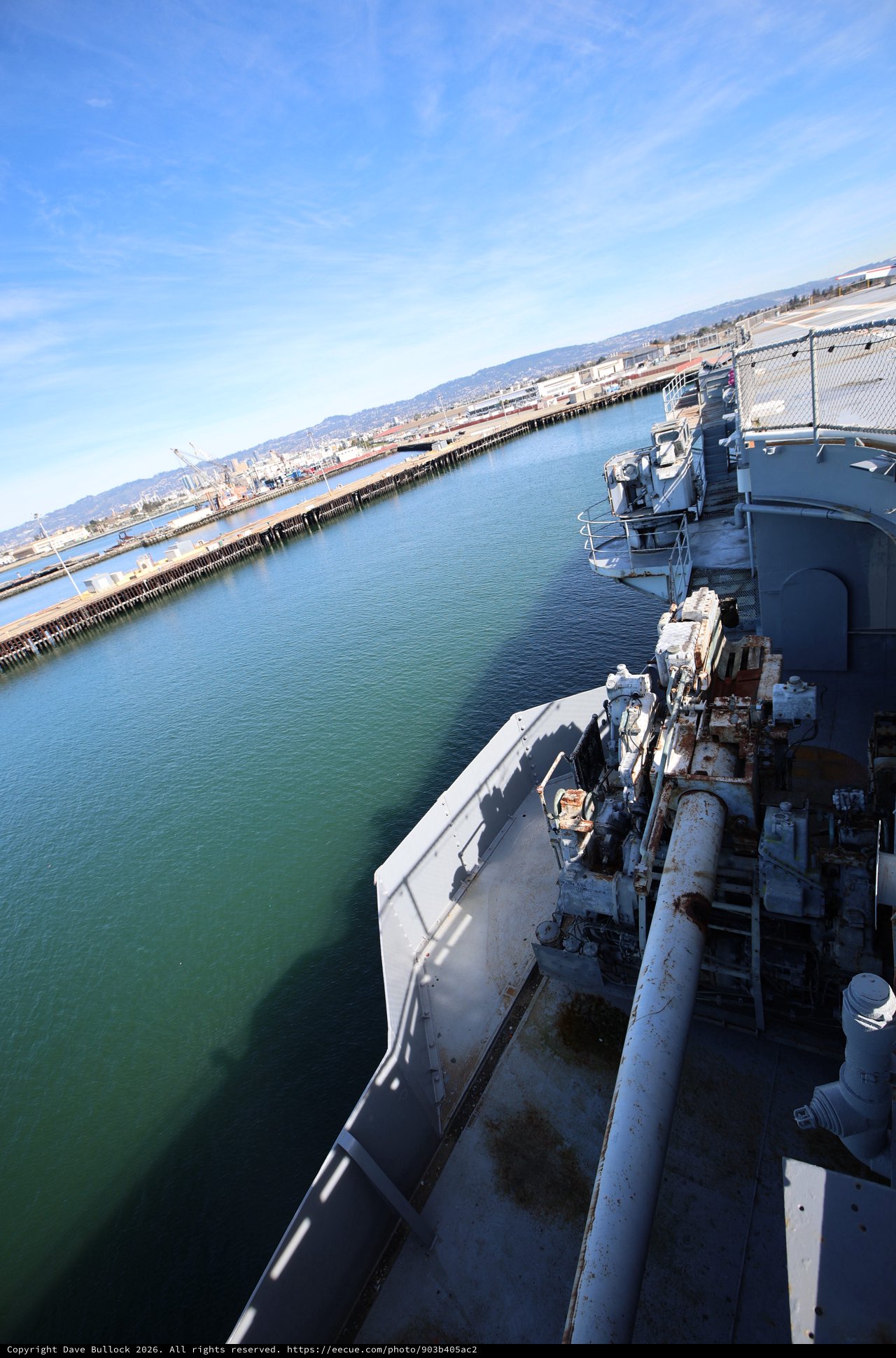 Naval Deck View from USS Hornet at Dock