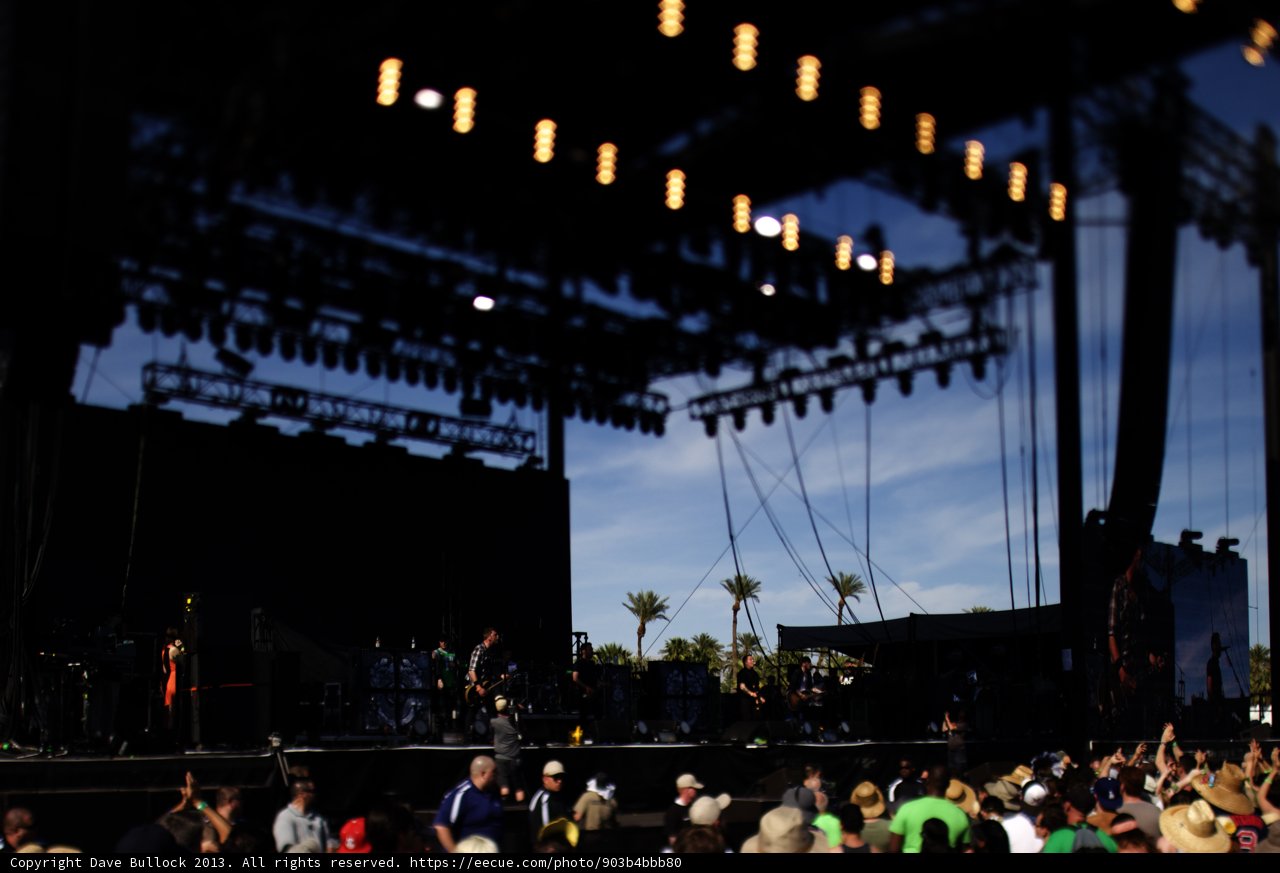 Lights, Crowd, Action: A Rock Concert at Dusk