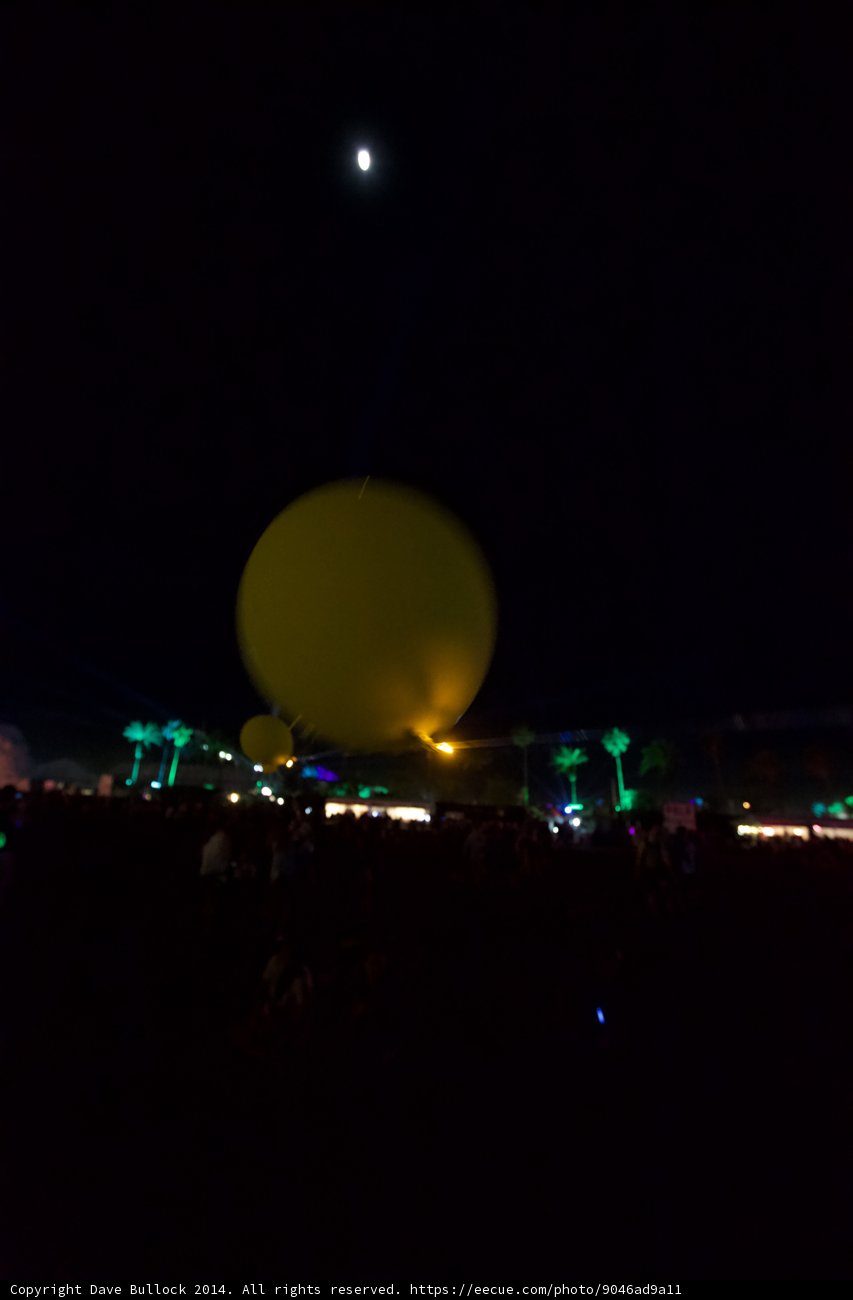 Illuminated Sphere in the Night Sky