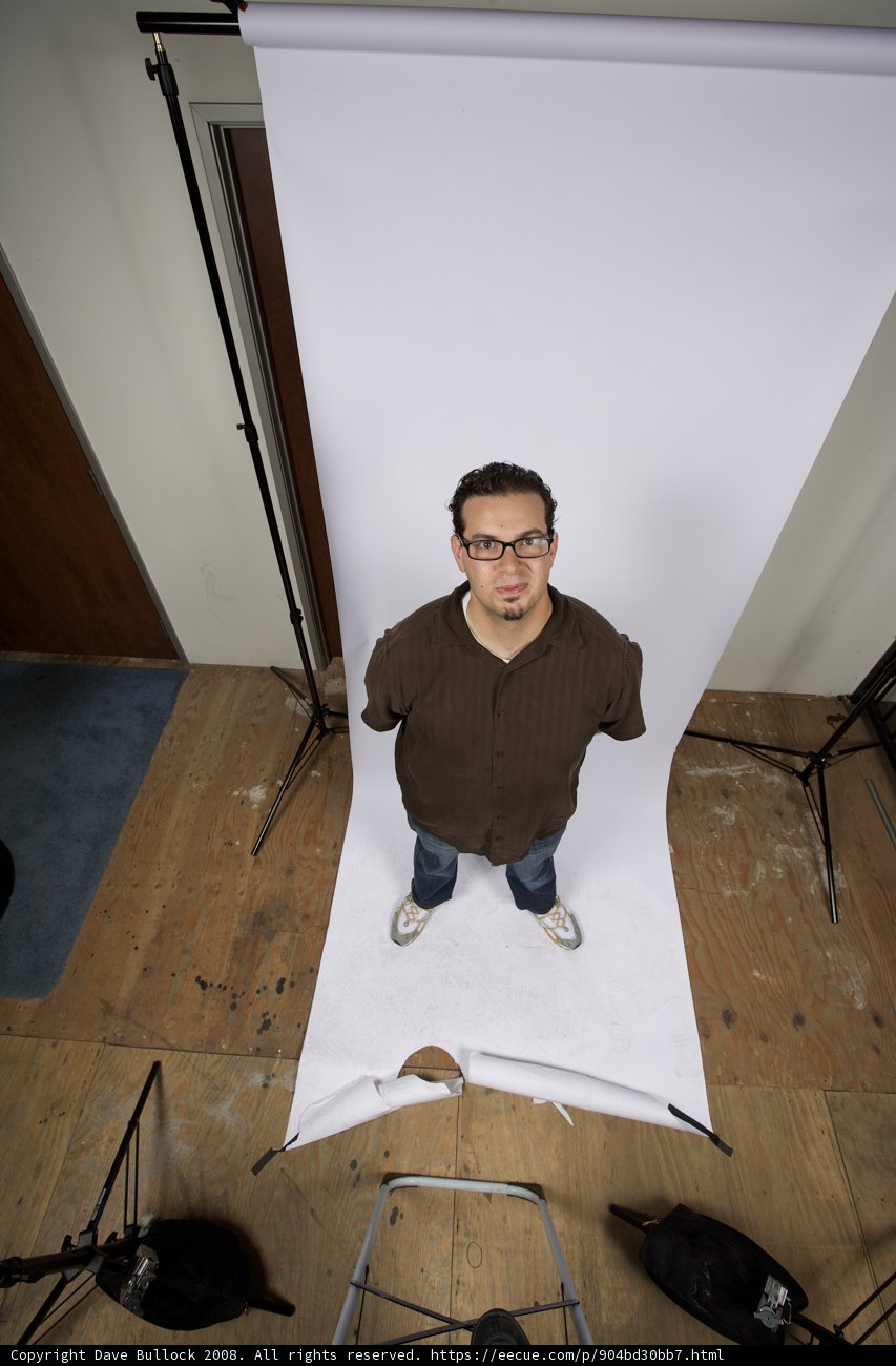 White Backdrop Man