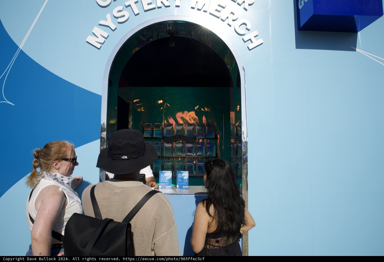 Curiosity at the Mystery Merch Booth