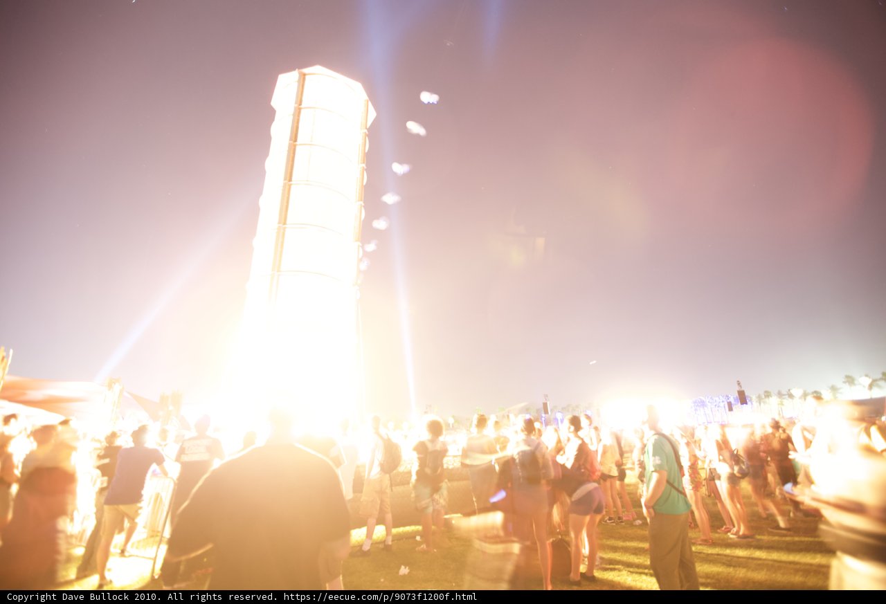 Flare of Fire Lights Up Urban Crowd