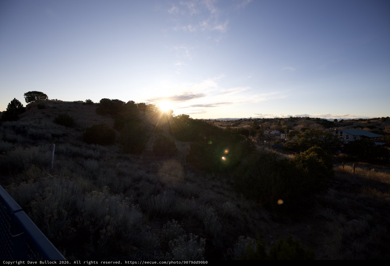 Sunset Over Santa Fe Desert Landscape