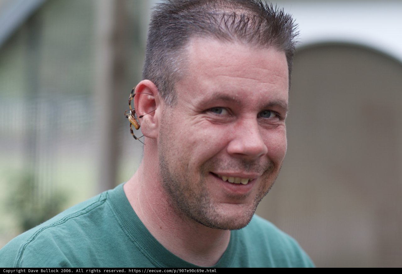 Green Shirted Man with a Big Smile