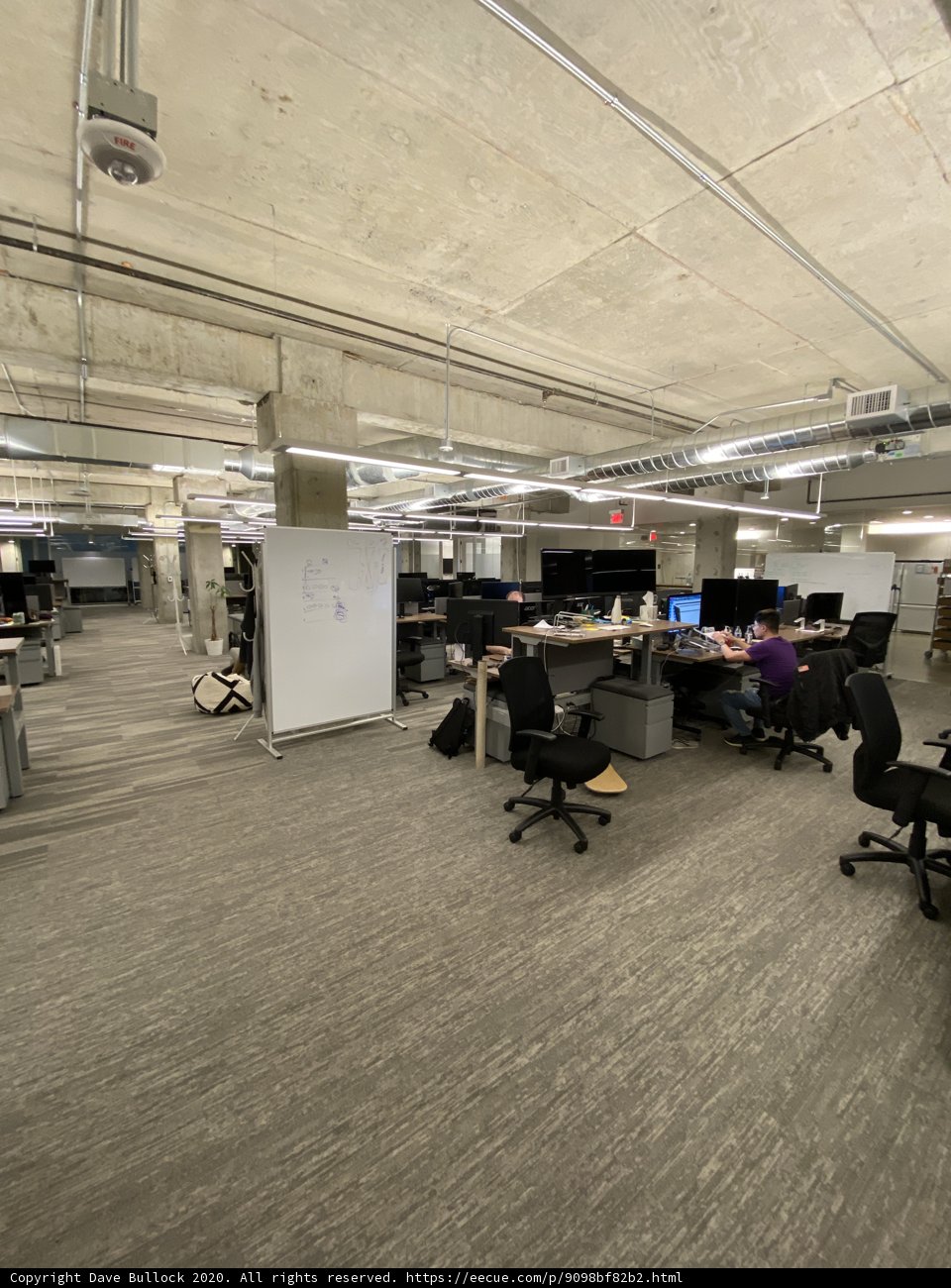 bustling office space