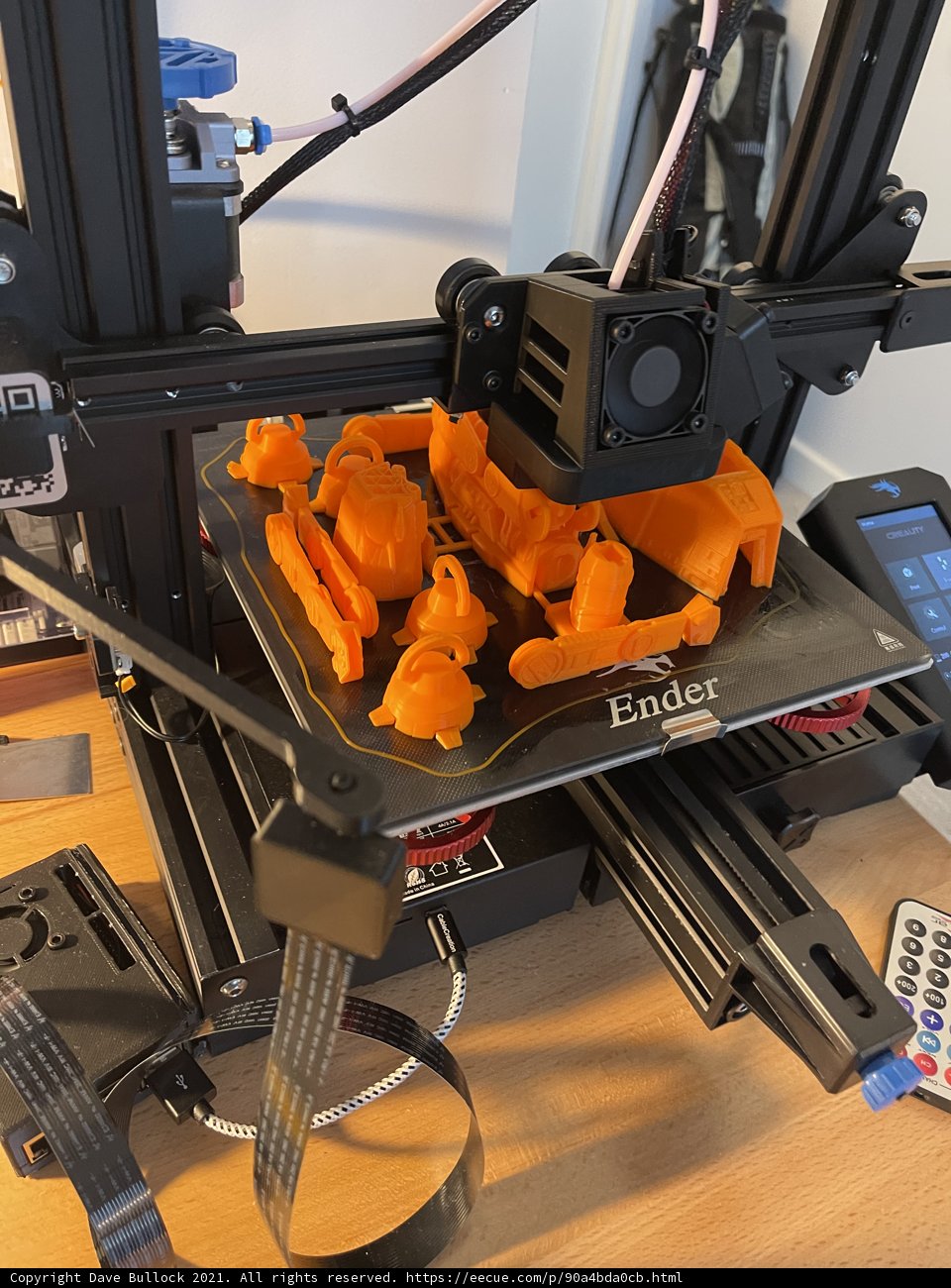 Orange 3D Printed Toys