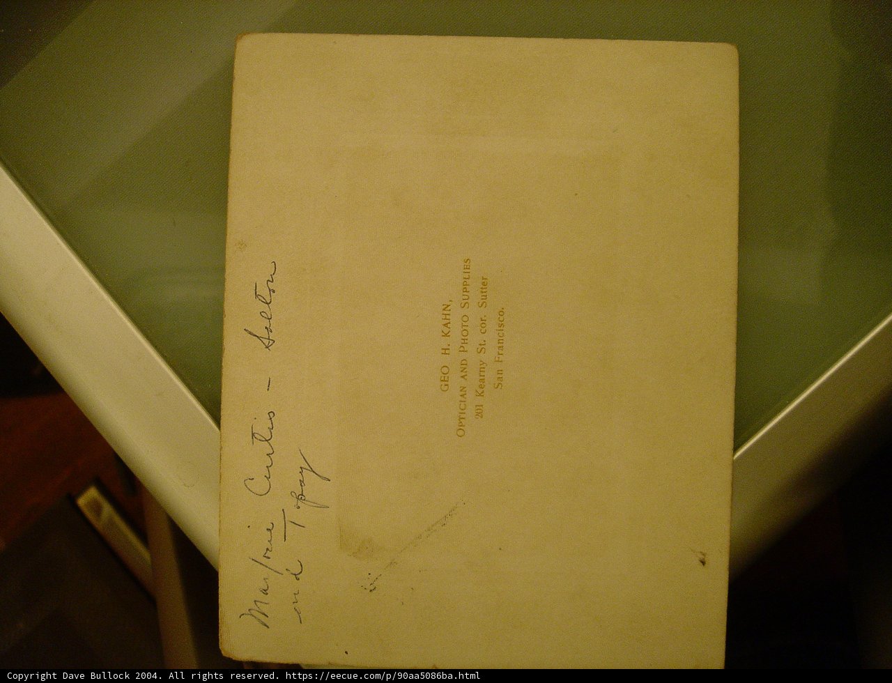 Handwritten Note on a White Envelope
