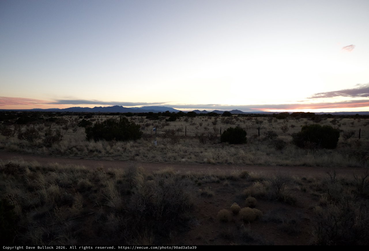 Desert Twilight Over New Mexico Mountains