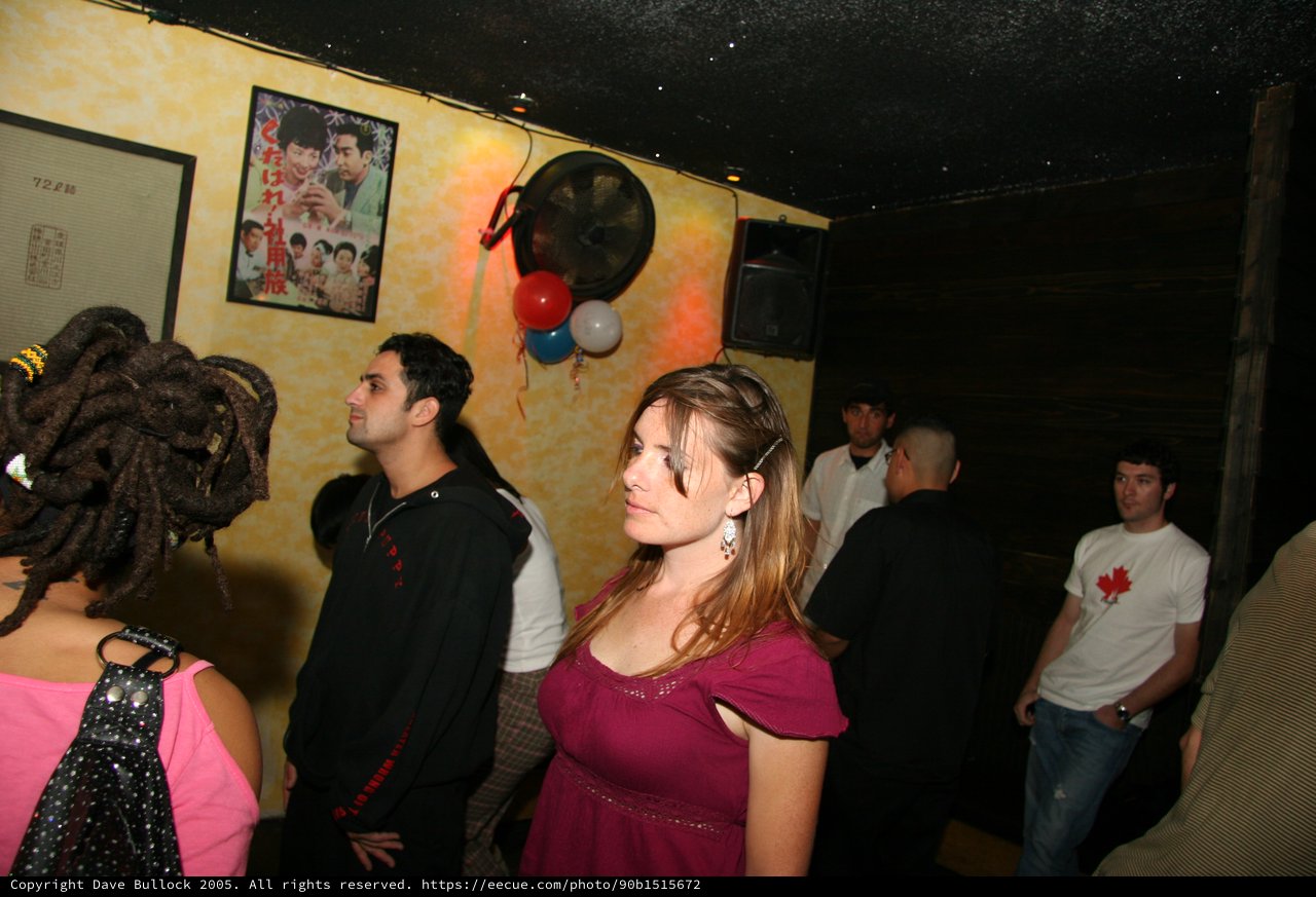 Nightclub Party Crowd in Dim Venue 2005