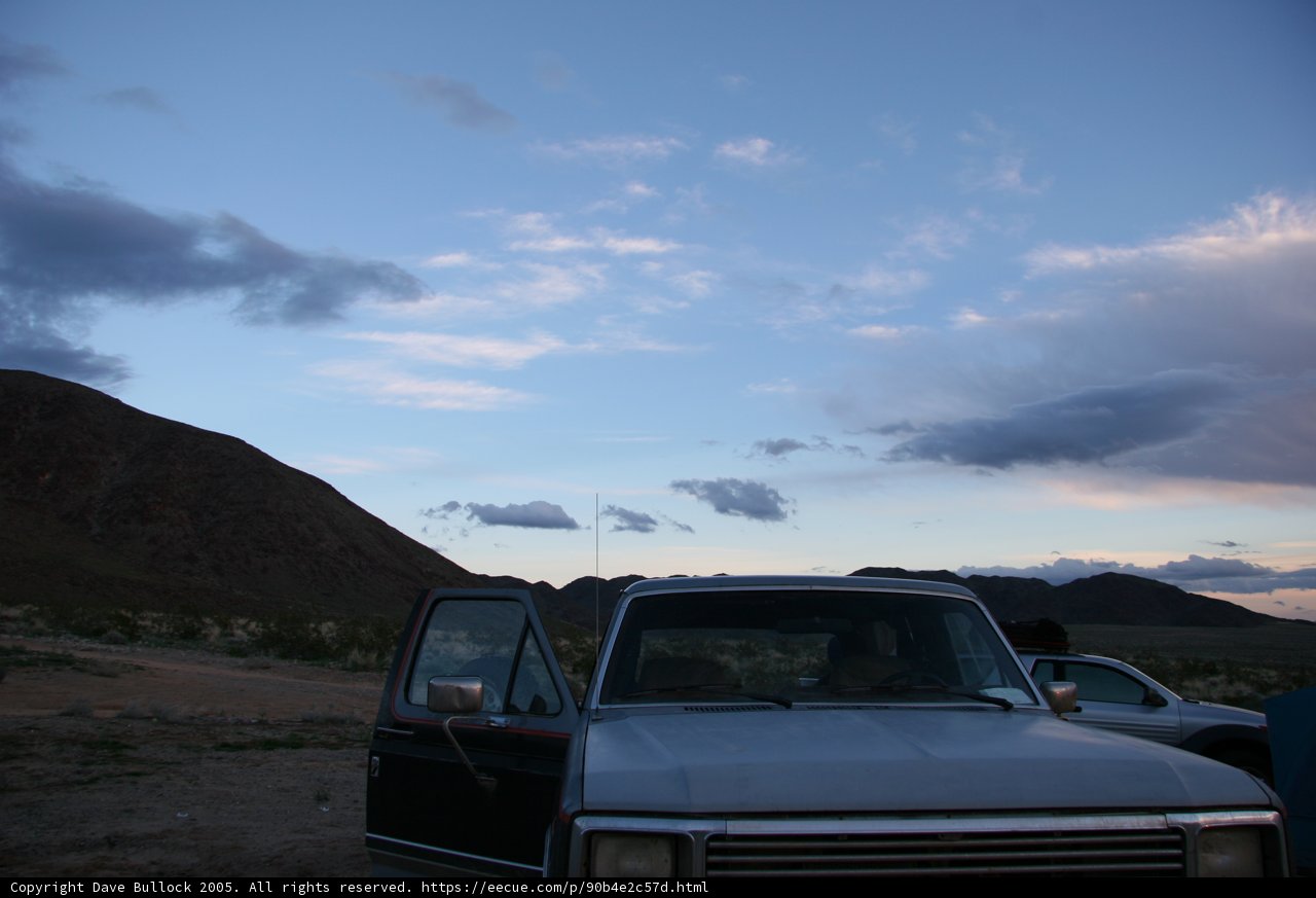 Parked Pickup Truck with a Mountainous View