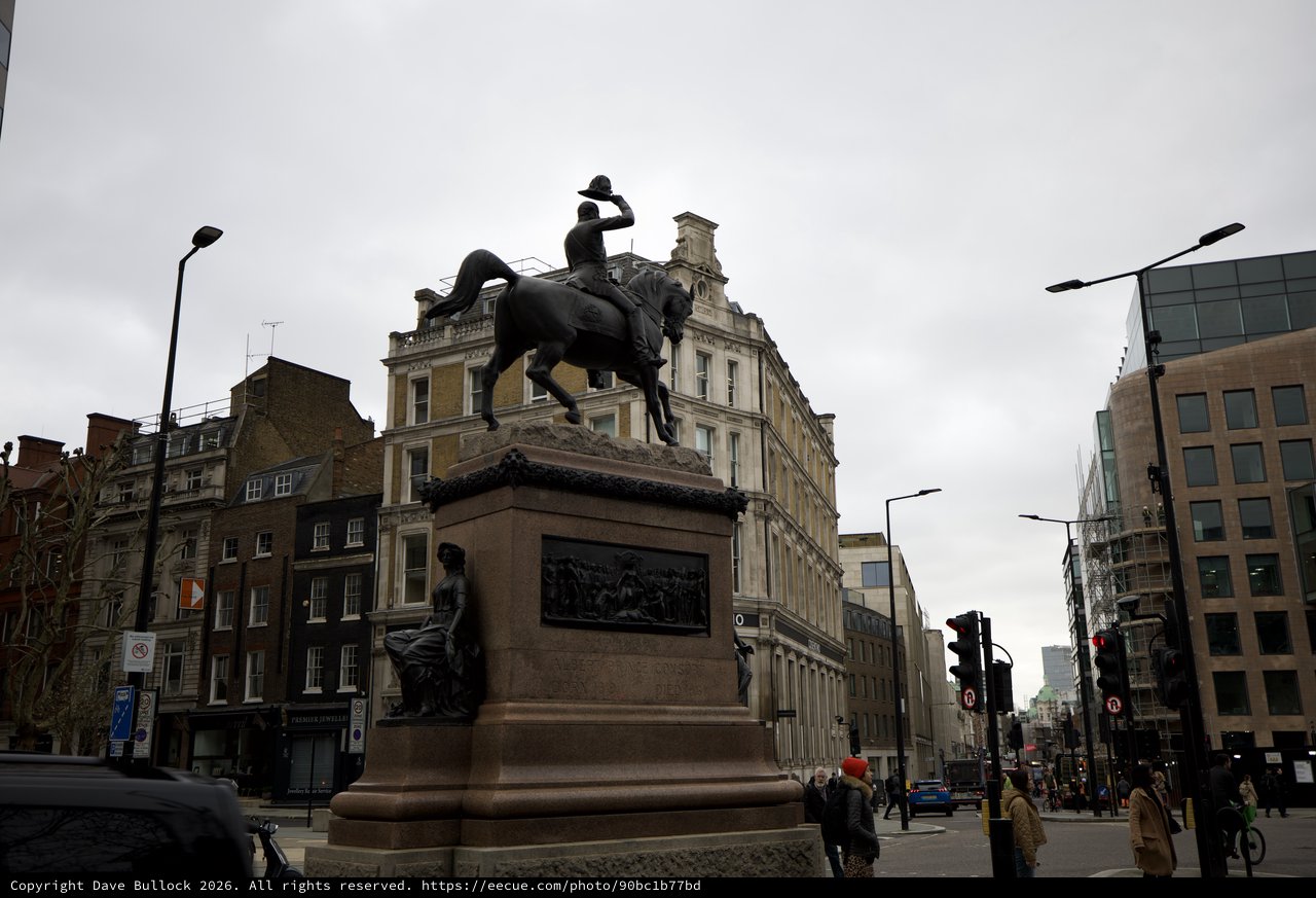 Equestrian Monument in Historic London Square