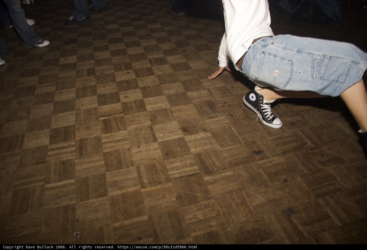 Skateboard Trick on Hardwood Flooring