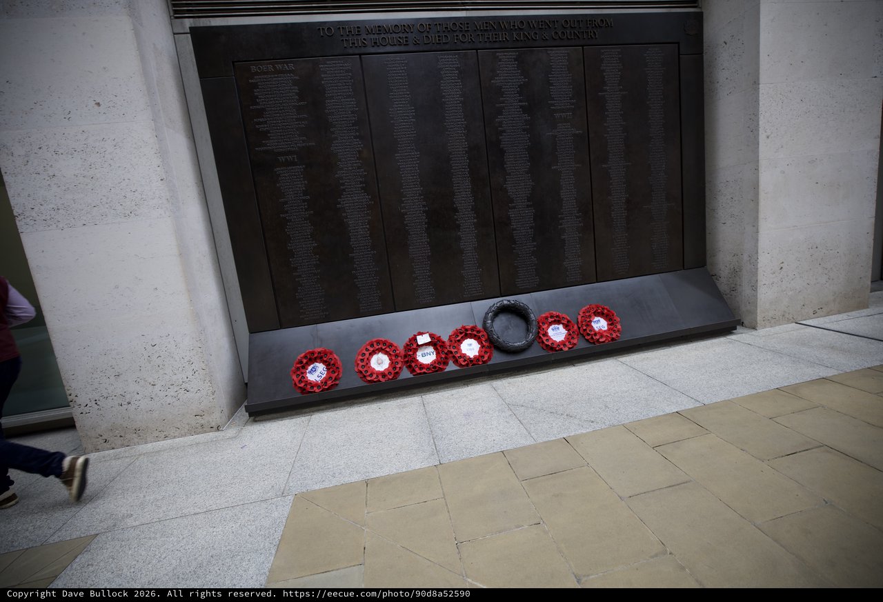 Memorial Wreaths at London War Memorial