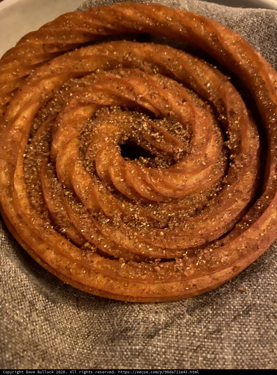 Spiral pastry from a local bakery in CDMX