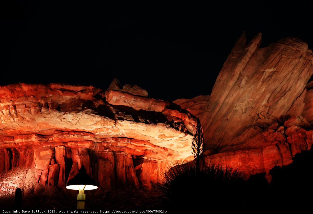 Enchanting Rock Formation by Night