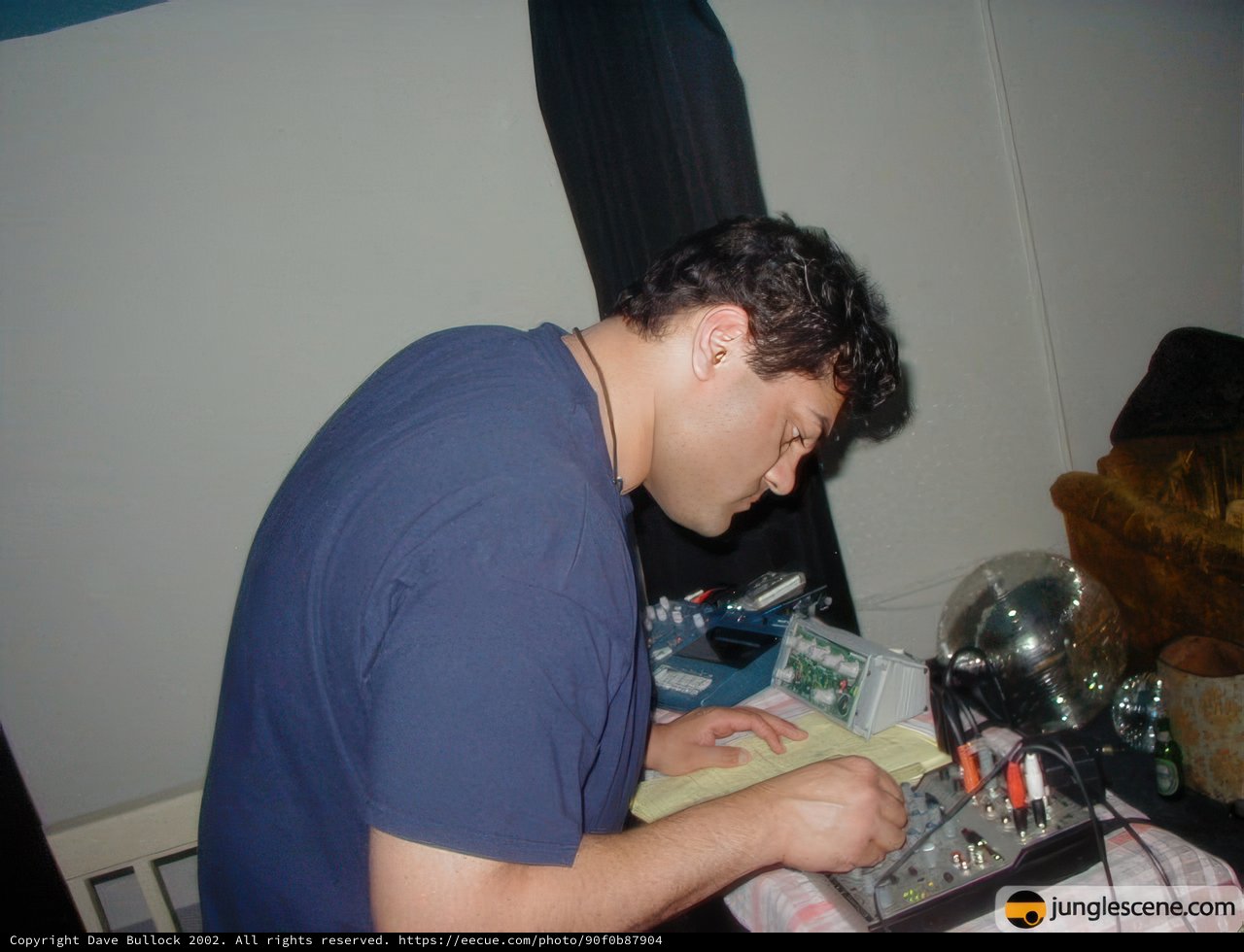 Blue Shirt and Computer