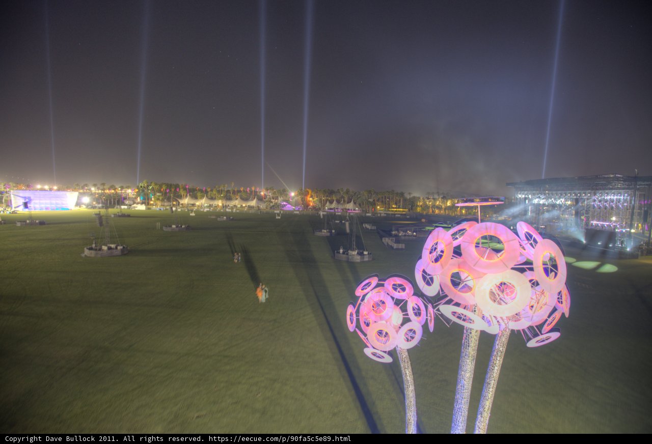 Illuminated Art in the Night Sky