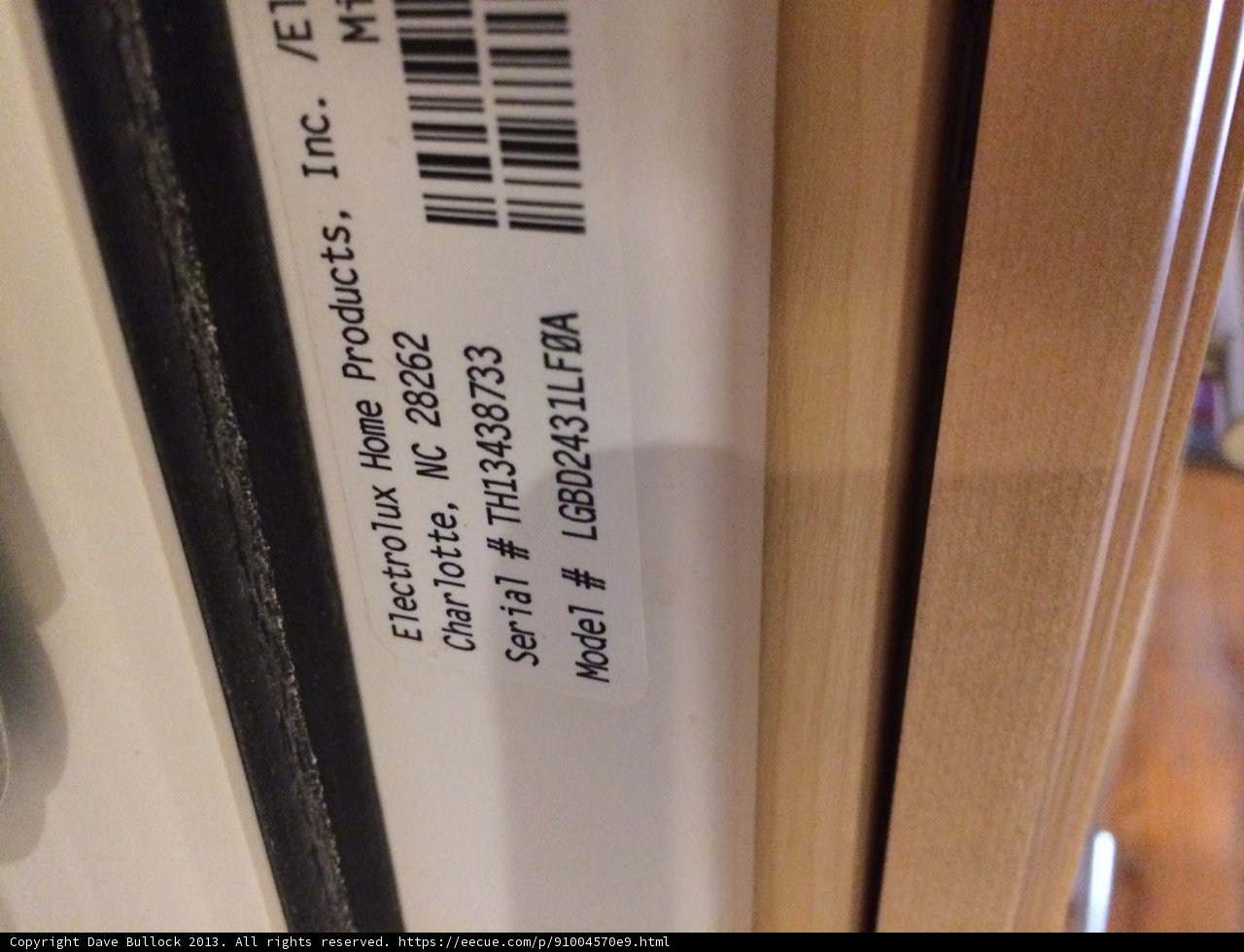 Barcode on Refrigerator Door