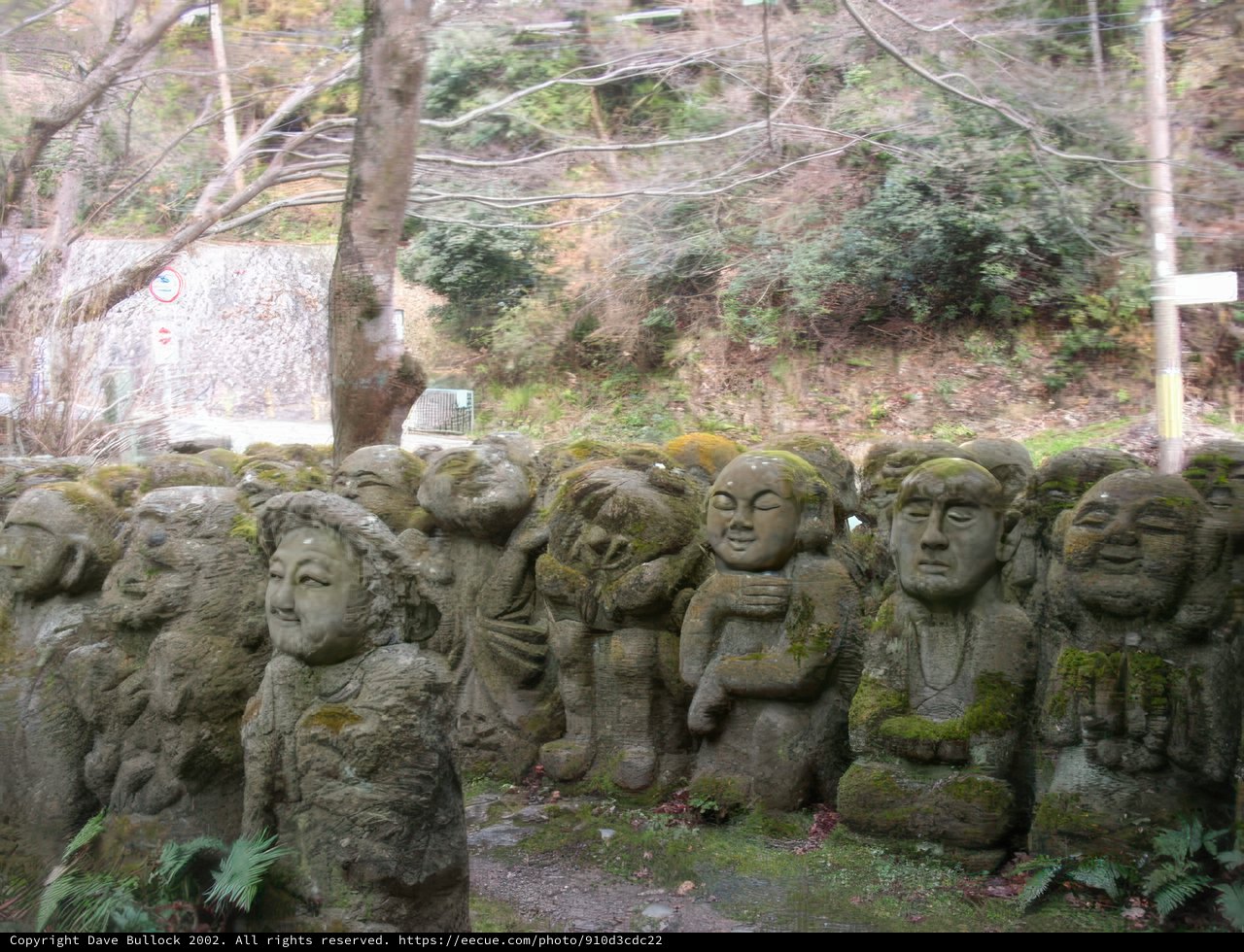 Mystical Statues in a Woodland Haven
