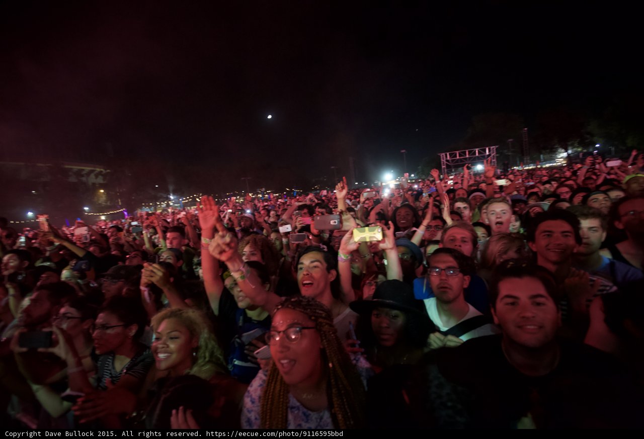 FYF Fest Excellent Crowd Shot Many Faces Moon Night Woman Braids Glasses Floral Shirt Yellow Phone Case Diverse