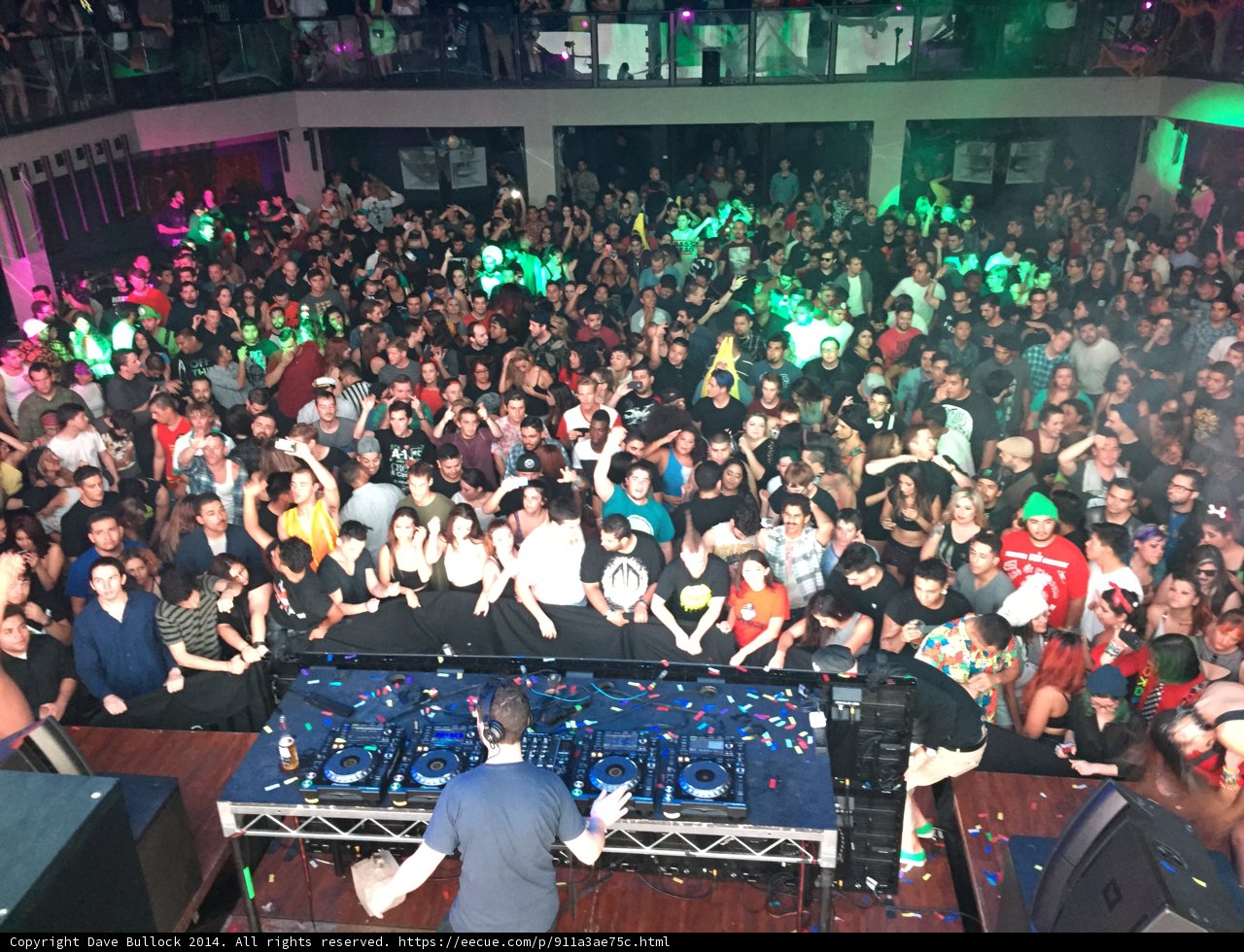 Nightclub Crowd Excited for DJ Performance