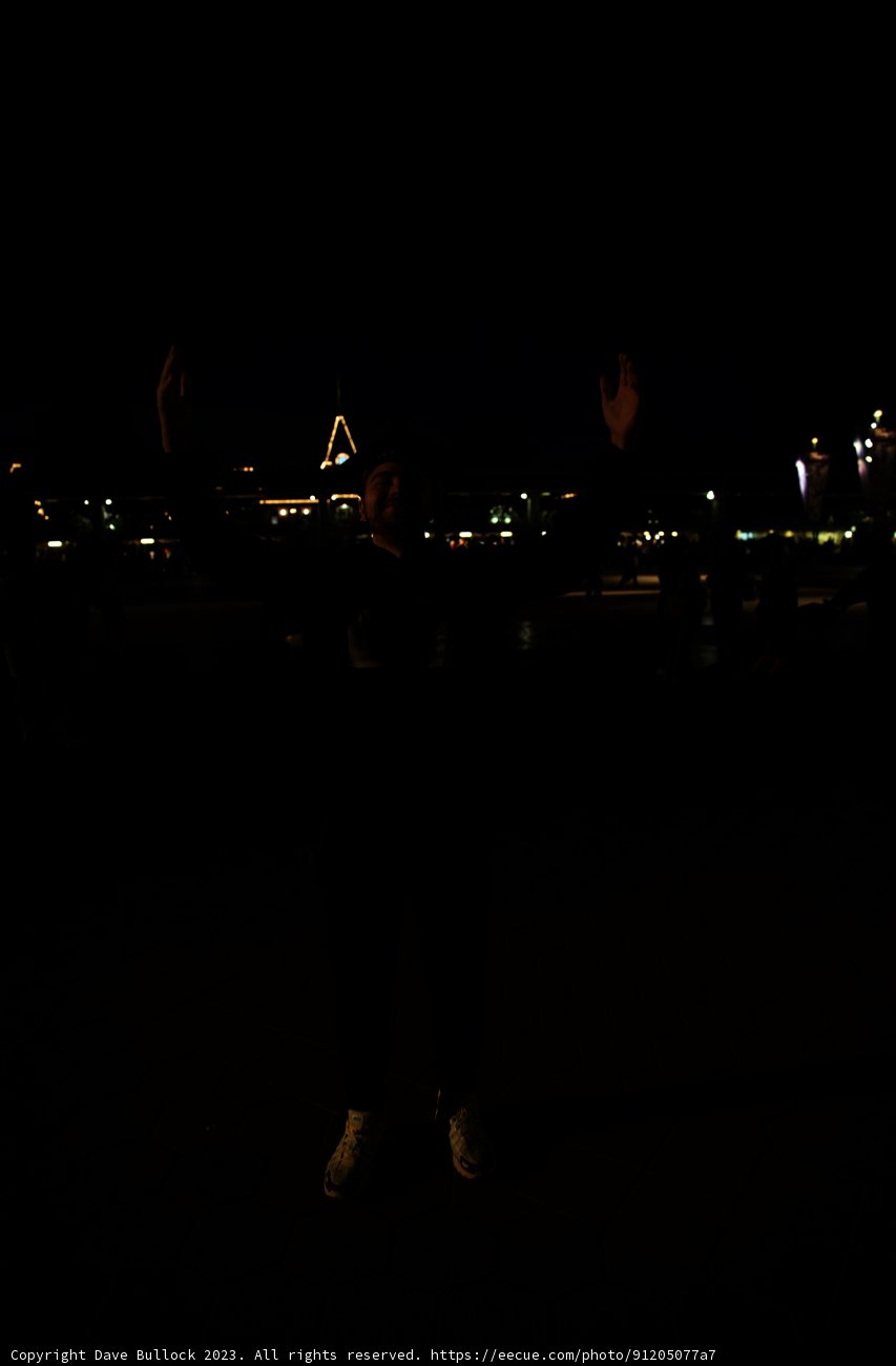 Nighttime Silhouette in the City