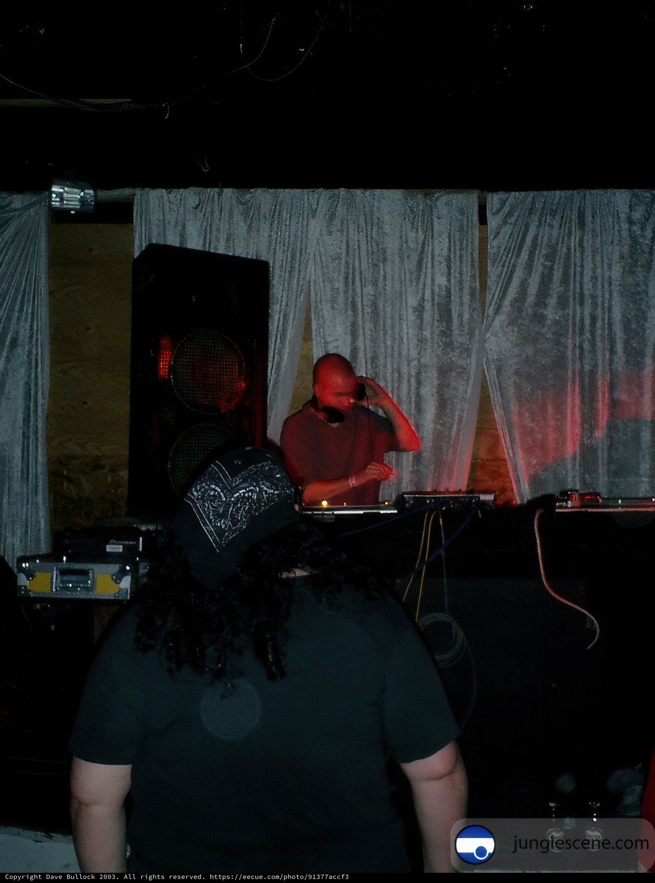 DJ SET IN A DARK ROOM