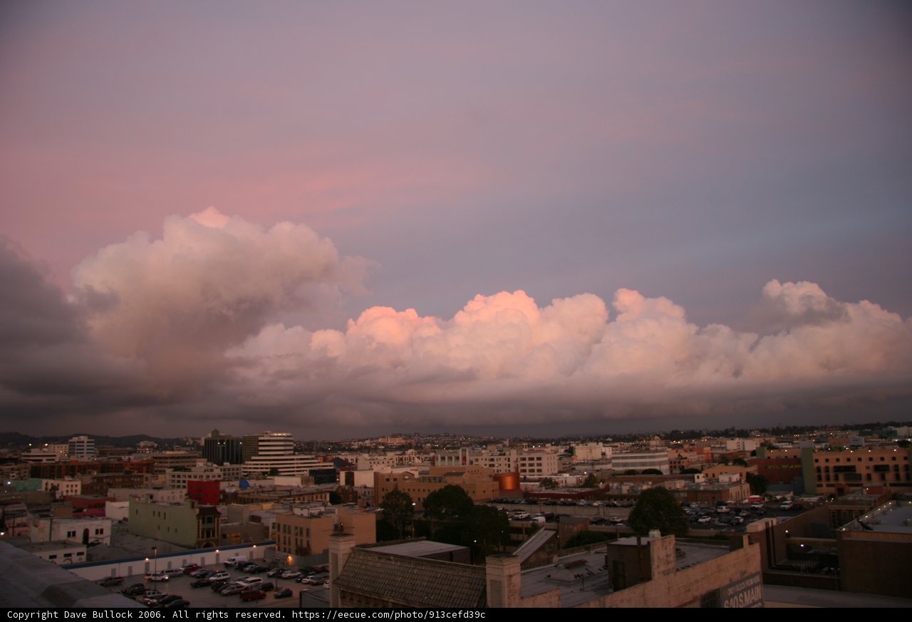 Pink Clouds Over the Urban Landscape