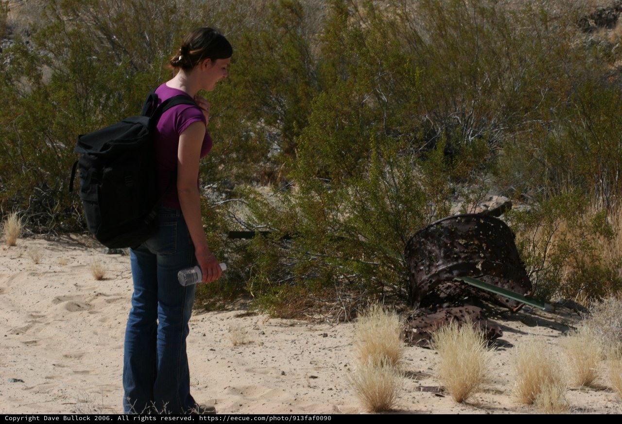 Desert Explorer Discovers Rusted Relic in Arid Wilderness