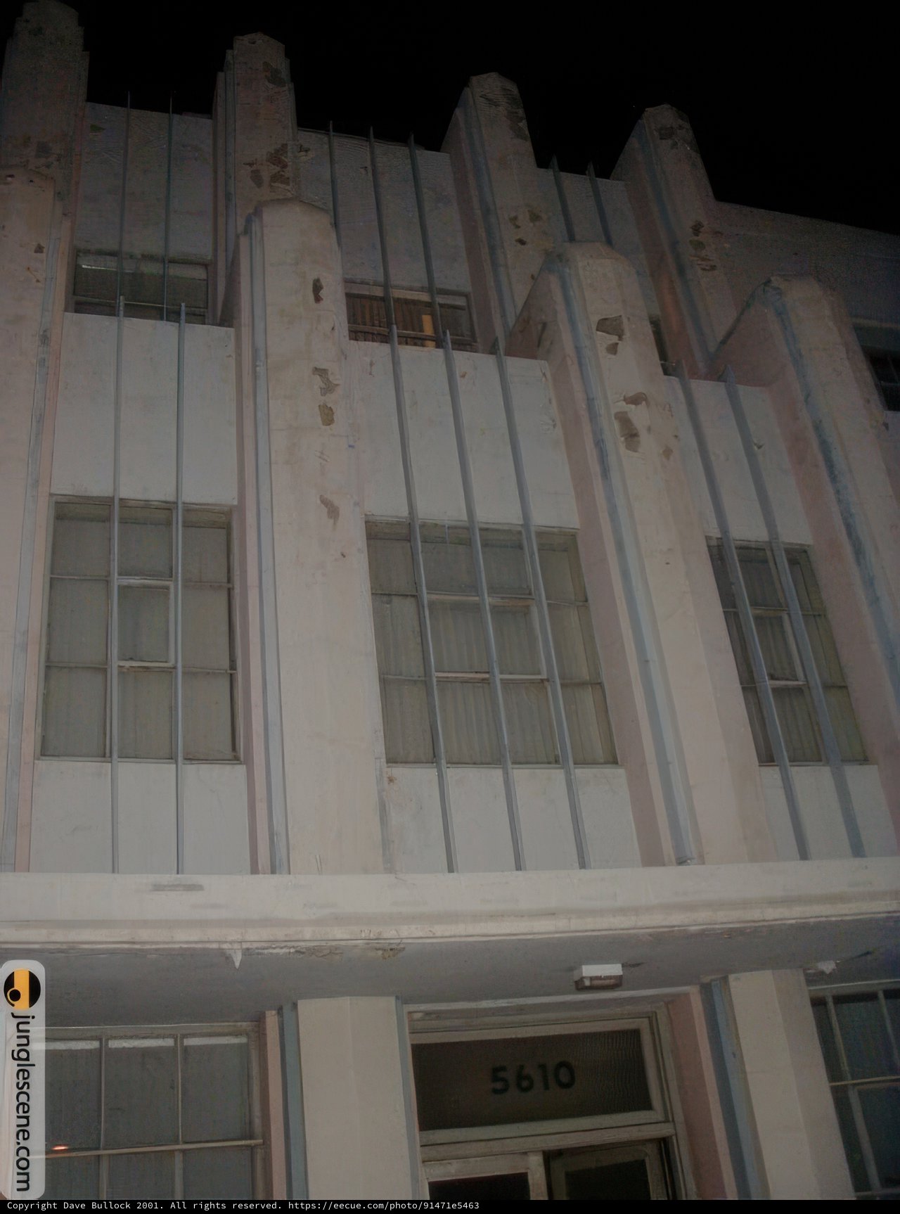 Art Deco Building in Miami, Florida at Night