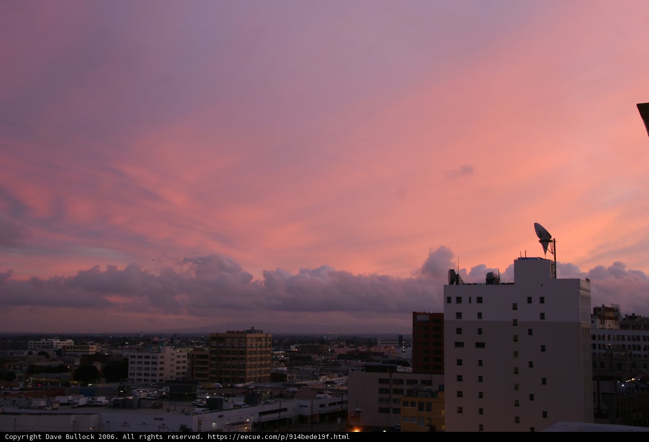 Pink Sky Silhouette