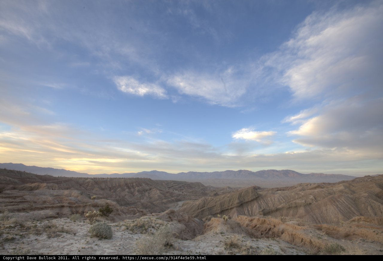 Majestic Mountain Range in Anza-Borrego Desert