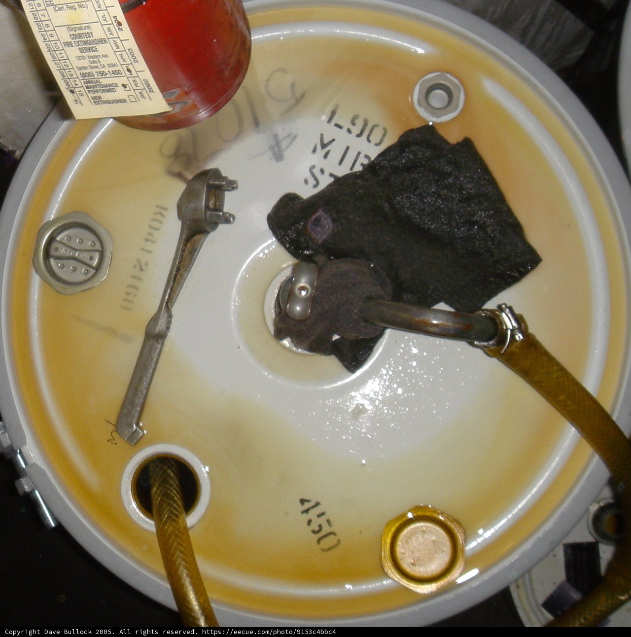 Black Rag on a White Container