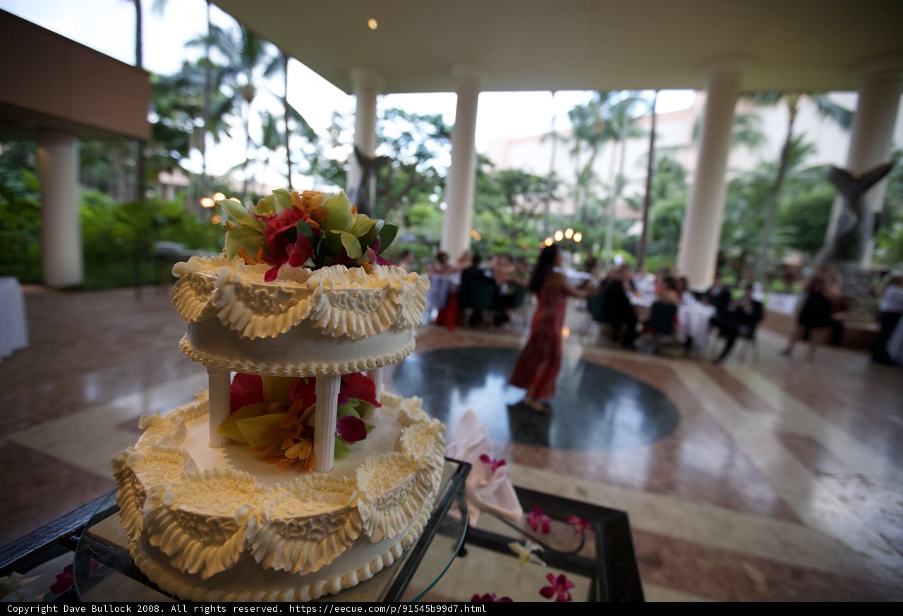 Elegant Wedding Cake in a Lavish Indoor Setting