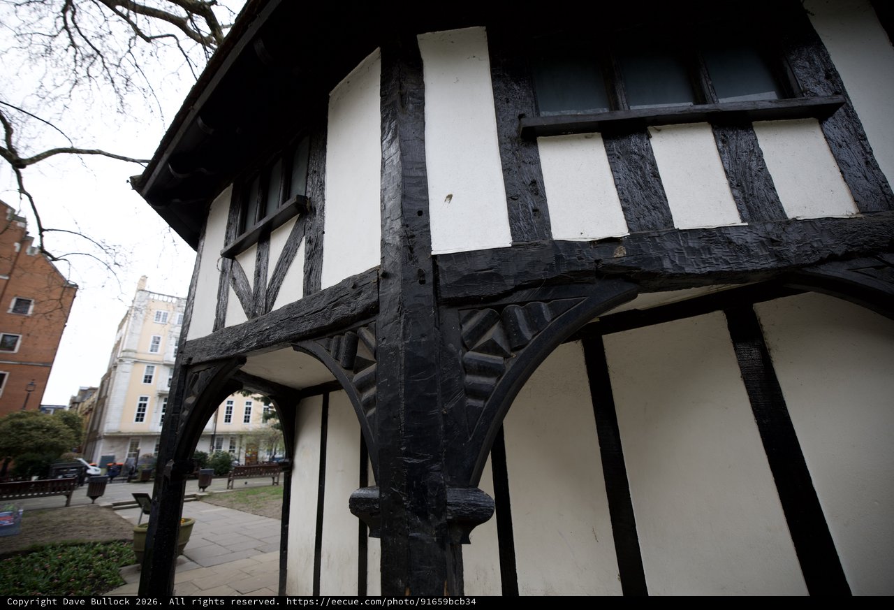 Historic Tudor Half-Timbered Architecture in London