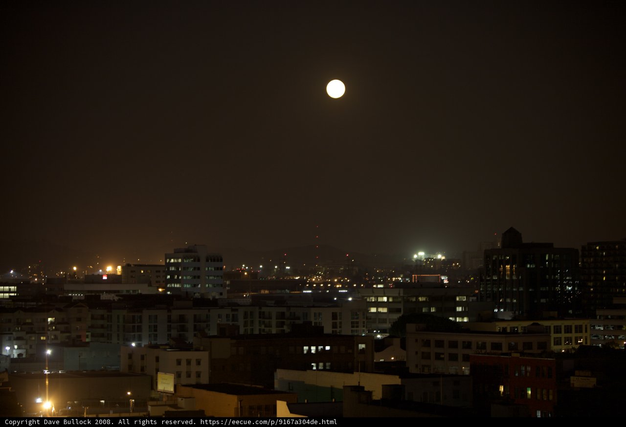 A Celestial Night Scene Over the Metropolis