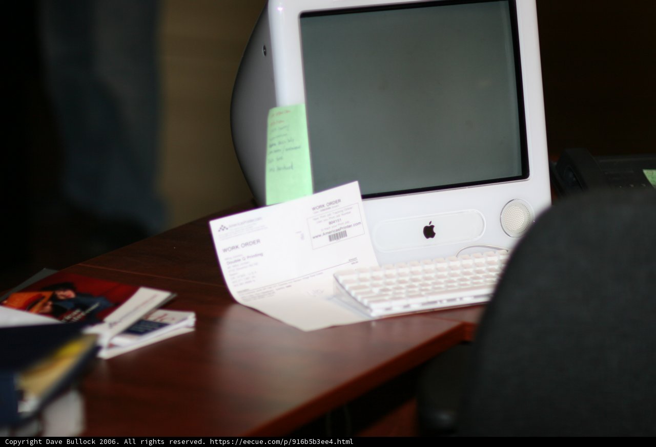 Screen on Desk