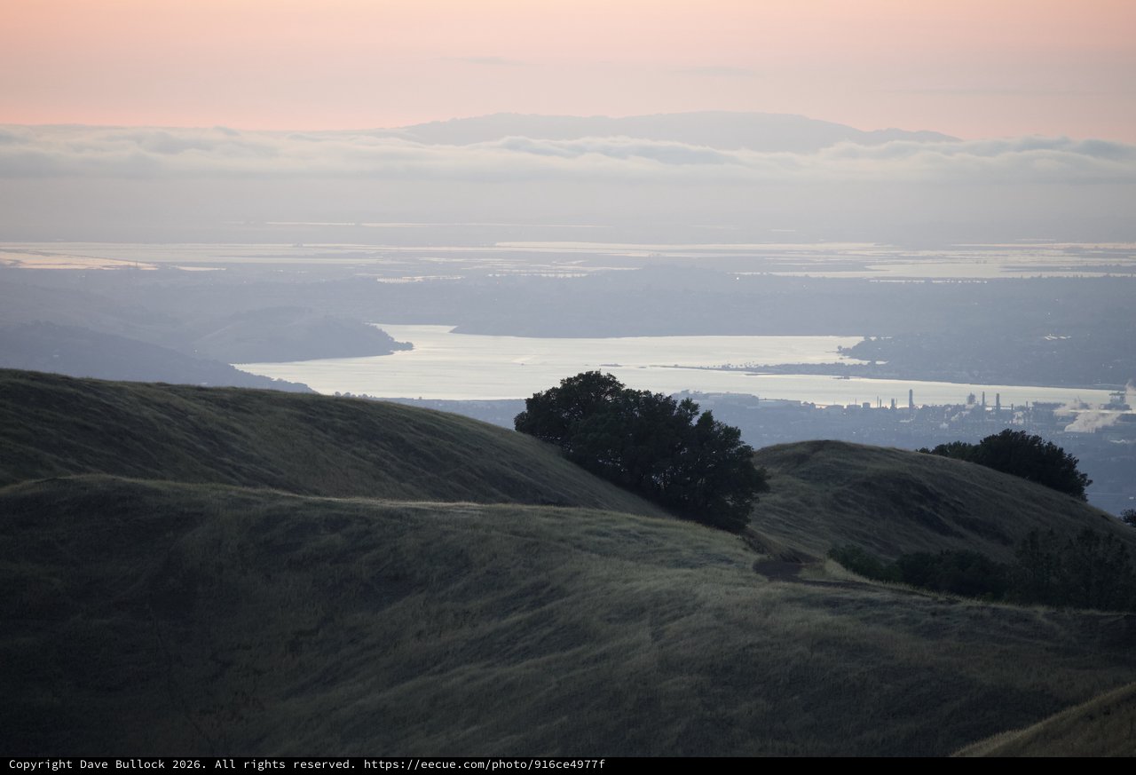 Golden Hour Rolls Over San Francisco Bay From Diablo