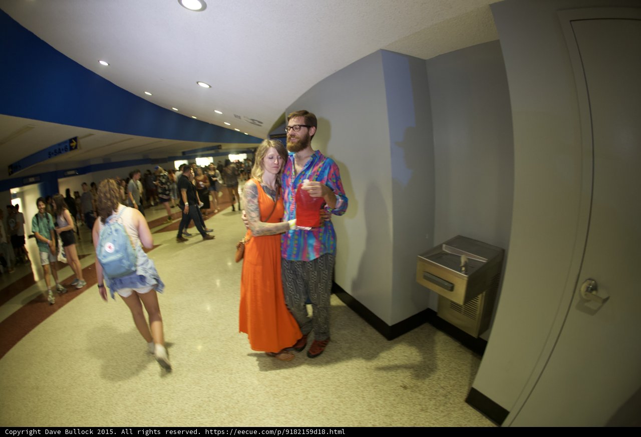 Couple in Museum Corridor