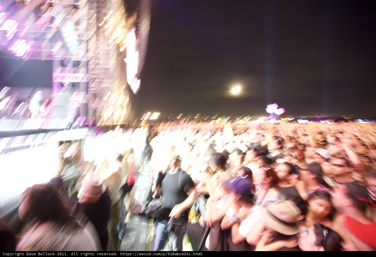 Night-Time Concert Crowd