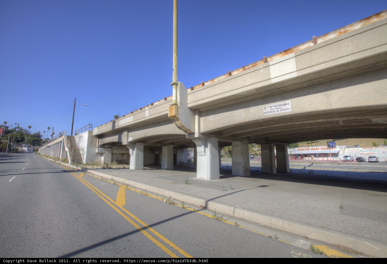 Freeway underpass sign