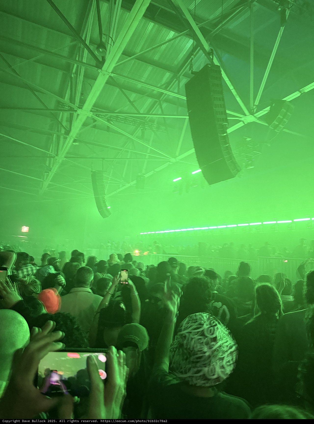 Green Laser Light Show at Electronic Music Concert