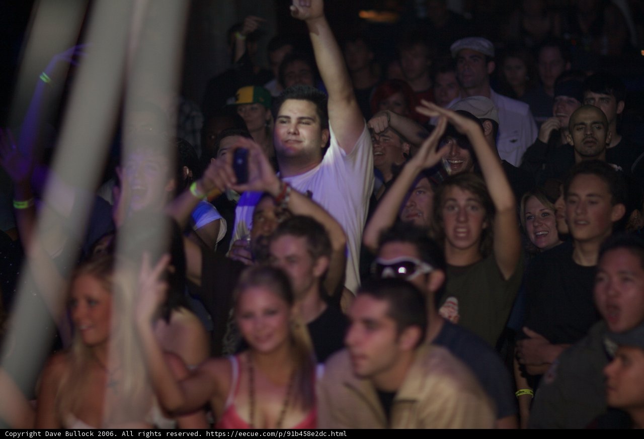 Jumping for Joy at Nightclub Concert
