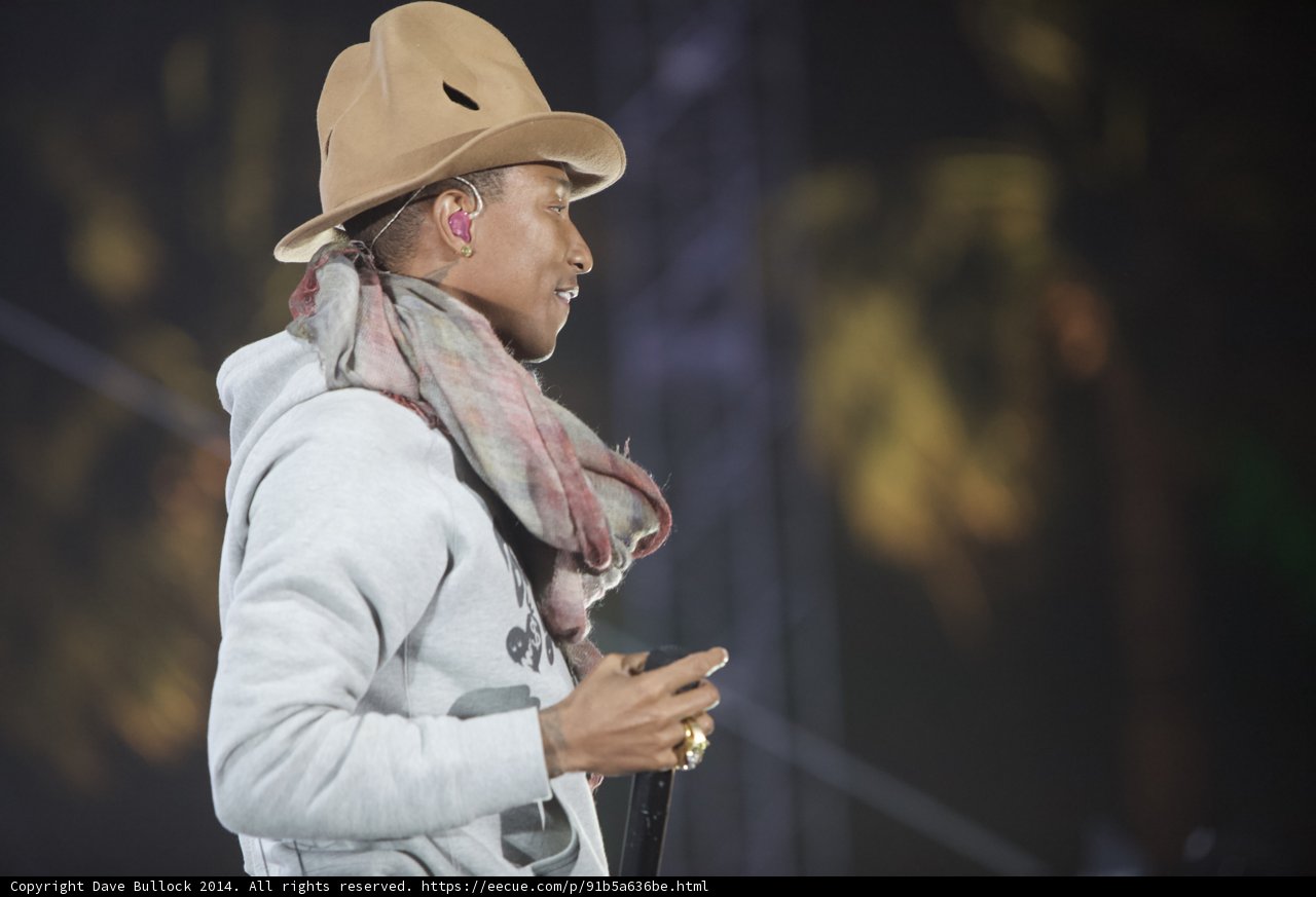 Pharrell Williams Rocks a Cowboy Hat at the Grammys