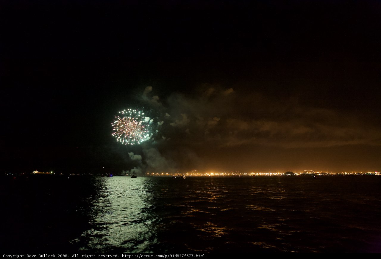 Spectacular Fourth of July Fireworks over the Lake